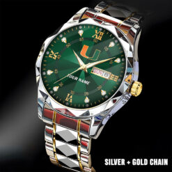 Miami Hurricanes |Custom Name Men Luxury Hand Watch Gifts For Fan
