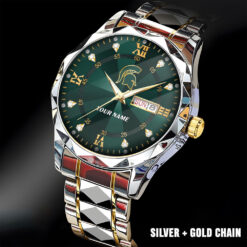 Michigan State Spartans |Custom Name Men Luxury Hand Watch Gifts For Fan