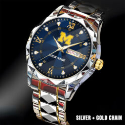 Michigan Wolverines |Custom Name Men Luxury Hand Watch Gifts For Fan