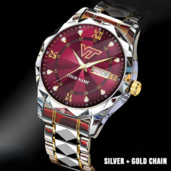 Virginia Tech Hokies |Custom Name Men Luxury Hand Watch Gifts For Fan