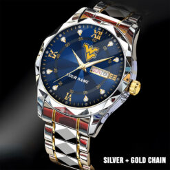 West Virginia Mountaineers |Custom Name Men Luxury Hand Watch Gifts For Fan