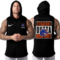 Boise State Broncos |Custom Name Hooded Tank Top For Fans