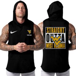West Virginia Mountaineers |Custom Name Hooded Tank Top For Fans