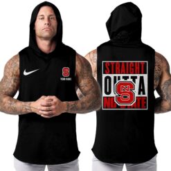 NC State Wolfpack |Custom Name Hooded Tank Top For Fans