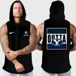 BYU Cougars | Custom Name Hooded Tank Top For Fans