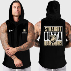 Army Black Knights | Custom Name Hooded Tank Top For Fans