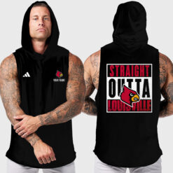Louisville Cardinals | Custom Name Hooded Tank Top For Fans