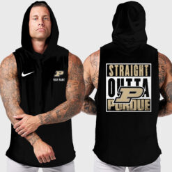 Purdue Boilermakers | Custom Name Hooded Tank Top For Fans