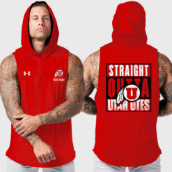 Utah Utes | Custom Name Hooded Tank Top For Fans