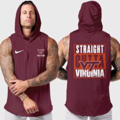 Virginia Tech Hokies |Custom Name Hooded Tank Top For Fans