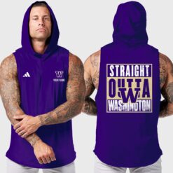 Washington Huskies |Custom Name Hooded Tank Top For Fans