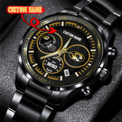 Missouri Tigers Black Stainless Steel Watch - Custom Name 58437