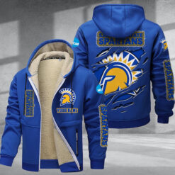 San Jose State Spartans DMTZ1851 Hoodie Zip Velvet Coat
