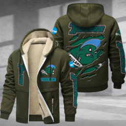 Tulane Green Wave DMTZ1804 Hoodie Zip Velvet Coat