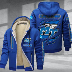Middle Tennessee Blue Raiders DMTZ1848 Hoodie Zip Velvet Coat