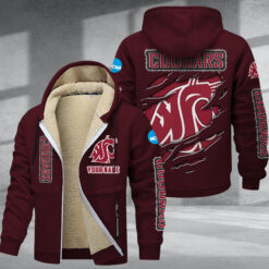 Washington State Cougars DMTZ1771 Hoodie Zip Velvet Coat