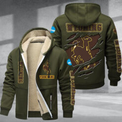 Wyoming Cowboys DMTZ1800 Hoodie Zip Velvet Coat