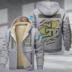 Georgia Tech Yellow Jackets DMTZ1763 Hoodie Zip Velvet Coat