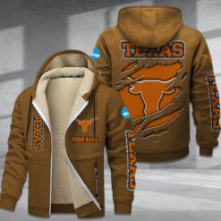 Texas Longhorns DMTZ1726 Hoodie Zip Velvet Coat