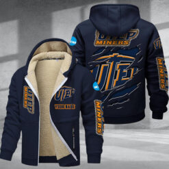 UTEP Miners DMTZ1855 Hoodie Zip Velvet Coat