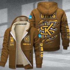 Kennesaw State Owls DMTZ1843 Hoodie Zip Velvet Coat