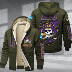 East Carolina Pirates DMTZ1788 Hoodie Zip Velvet Coat