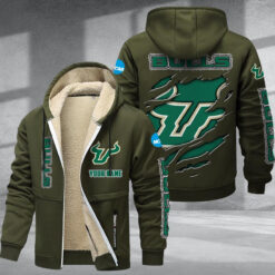 South Florida Bulls DMTZ1759 Hoodie Zip Velvet Coat