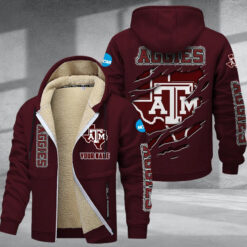 Texas A&M Aggies DMTZ1746 Hoodie Zip Velvet Coat