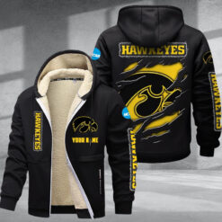 Iowa Hawkeyes DMTZ1727 Hoodie Zip Velvet Coat