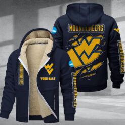 West Virginia Mountaineers DMTZ1748 Hoodie Zip Velvet Coat