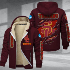 Usc Trojans DMTZ1813 Hoodie Zip Velvet Coat