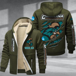 Coastal Carolina Chanticleers DMTZ1768 Hoodie Zip Velvet Coat