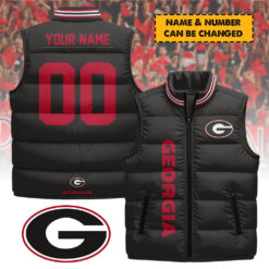 Georgia Bulldogs - Personalized Unisex Sleeveless Puffer Jacket FT91225