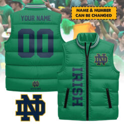 Notre Dame Fighting Irish - Personalized Unisex Sleeveless Puffer Jacket FT91225