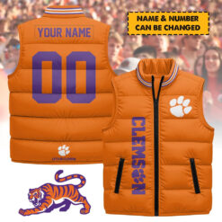 Clemson Tigers - Personalized Unisex Sleeveless Puffer Jacket FT91225