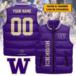 Washington Huskies - Personalized Unisex Sleeveless Puffer Jacket FT91225
