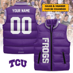 TCU Horned Frogs - Personalized Unisex Sleeveless Puffer Jacket FT91225