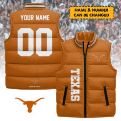 Texas Longhorns - Personalized Unisex Sleeveless Puffer Jacket FT91225