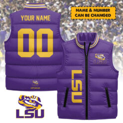 LSU TIGERS - Personalized Unisex Sleeveless Puffer Jacket FT91225