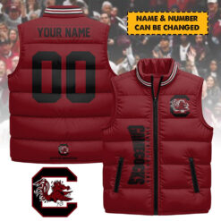 South Carolina Gamecocks - Personalized Unisex Sleeveless Puffer Jacket FT91225