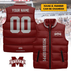 Mississippi State Bulldogs - Personalized Unisex Sleeveless Puffer Jacket FT91225