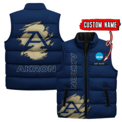 Akron Zips - Custom Name Unisex Sleeveless Puffer Jacket FT91825