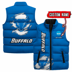 Buffalo Bulls - Custom Name Unisex Sleeveless Puffer Jacket FT91825