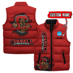 Cornell Big Red - Custom Name Unisex Sleeveless Puffer Jacket FT91825