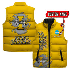 Idaho Vandals - Custom Name Unisex Sleeveless Puffer Jacket FT91825