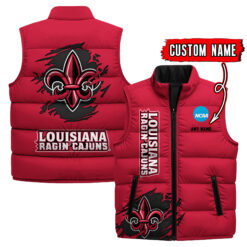 Louisiana Lafayette - Custom Name Unisex Sleeveless Puffer Jacket FT91825