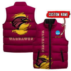 Louisiana Monroe Warhawks - Custom Name Unisex Sleeveless Puffer Jacket FT91825