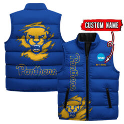 Pittsburgh Panthers - Custom Name Unisex Sleeveless Puffer Jacket FT91825