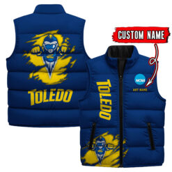 Toledo Rockets - Custom Name Unisex Sleeveless Puffer Jacket FT91825