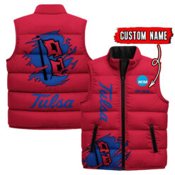 Tulsa Golden Hurricane - Custom Name Unisex Sleeveless Puffer Jacket FT91825